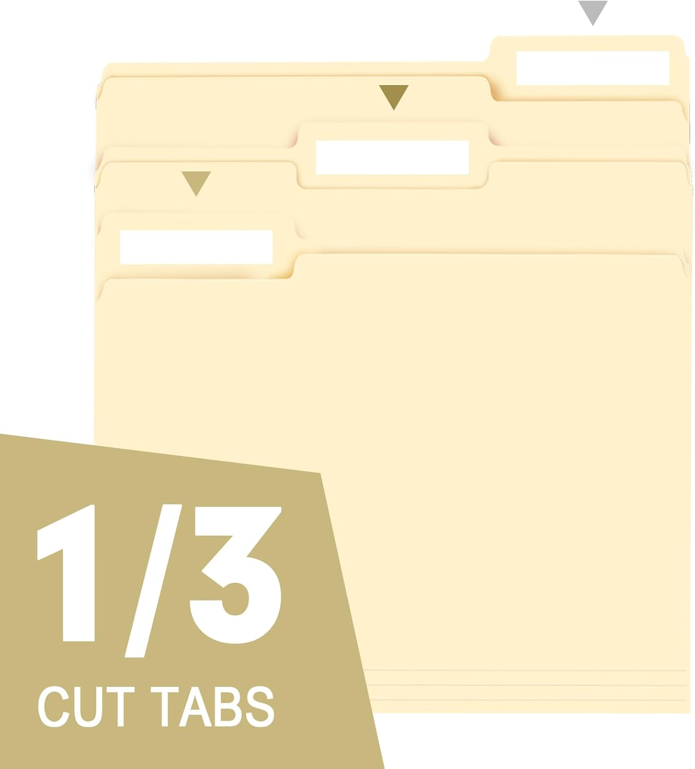 Aylifu File Folder, 200 Pack 1/3 Cut Tab File Folders Letter Size, Manila Folders, Folders with Tab, Great for Organizing and Easy File Storage