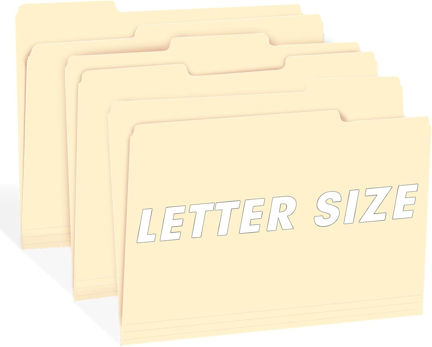 Aylifu File Folder, 200 Pack 1/3 Cut Tab File Folders Letter Size, Manila Folders, Folders with Tab, Great for Organizing and Easy File Storage
