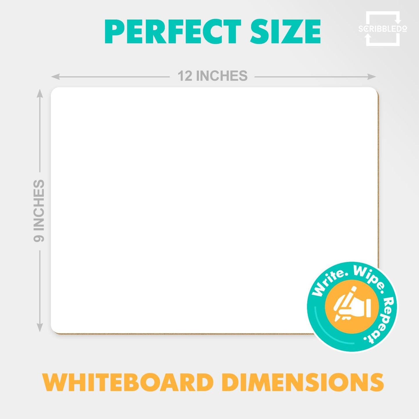 HENDEVL Small Dry Erase Boards 3 Pack 9x12 Double Sided Whiteboard | 3 Double Sided 9x12 Dry Erase Boards, Wipes Clean No Ghosting, Sturdy Engineered Wood, Safe For Kids, Students And Classroom
