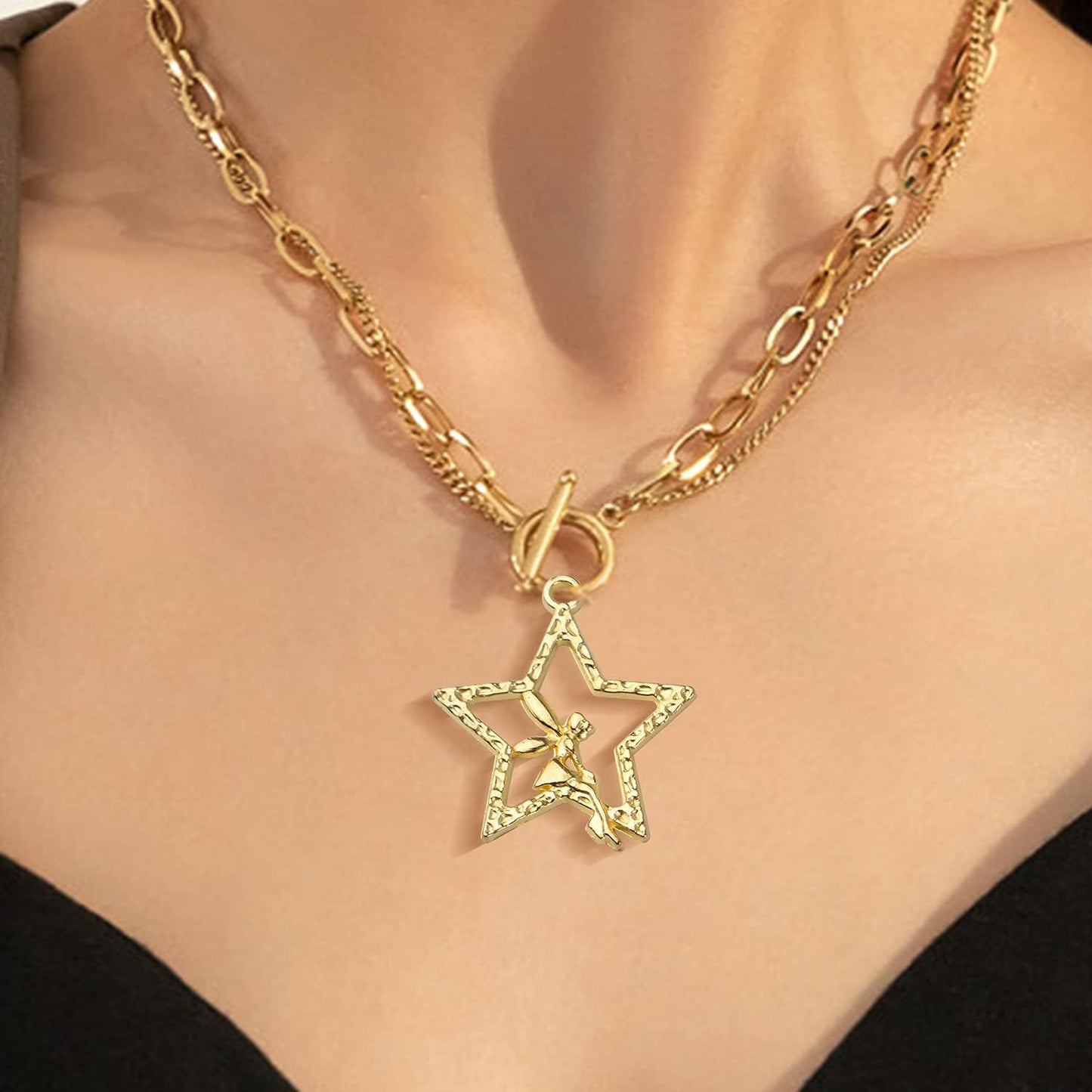 60pcs Fairy Moon Star Charms Alloy Angel Fairy Charms Pendants Crafts Supplies for DIY Jewelry Earrings Necklace Bracelet Making Accessory