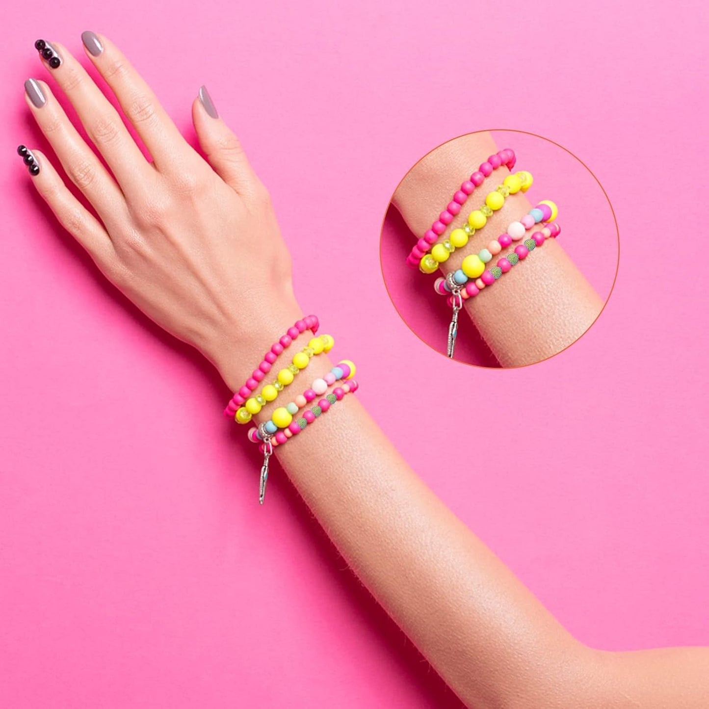 30pcs Alloy Heart Shape Spacer Beads Small Shiny Heart Love Loose Beads Handmade Accessories for DIY Bracelet Necklace Earrings Jewelry Making Valentine's Day, Rainbow Color