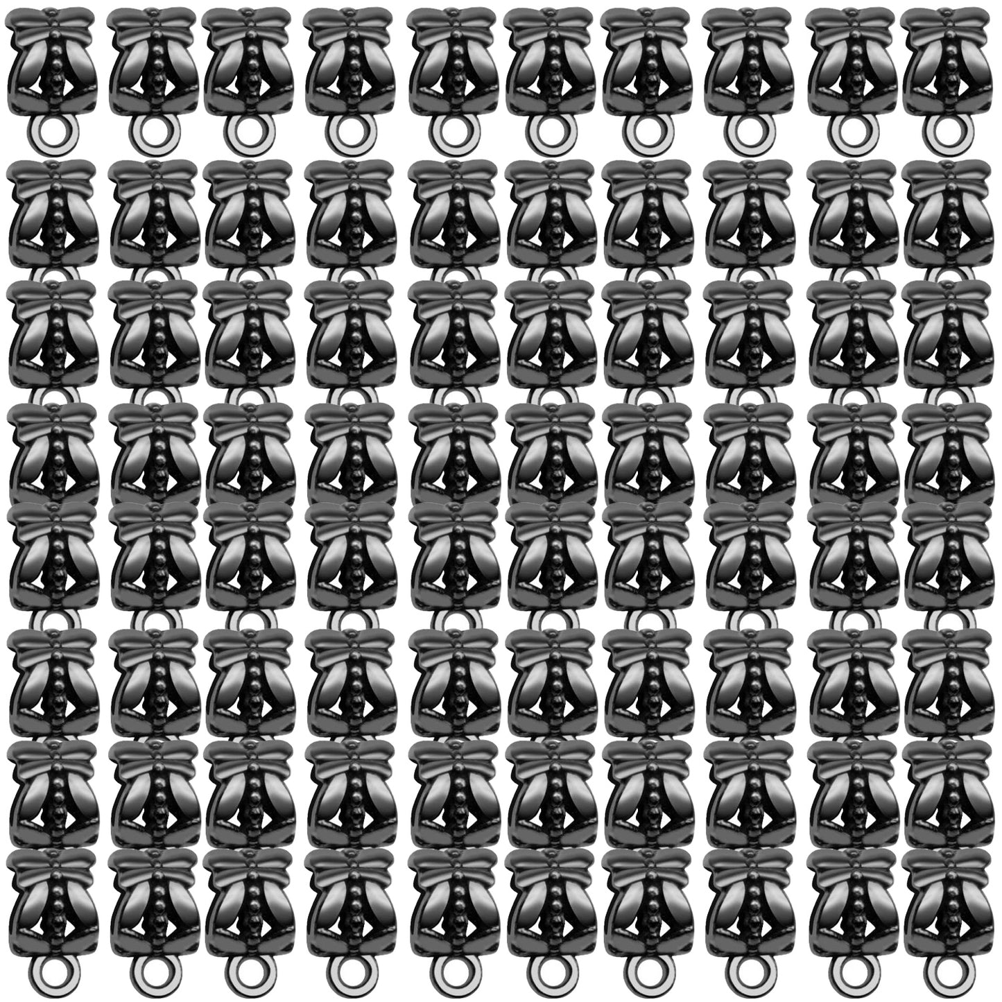 80pcs Antique Tibetan Bail Beads Tube Beads Spacer Rondelle Connectors for Pendant Jewelry Making Crafts, Mixed Colors