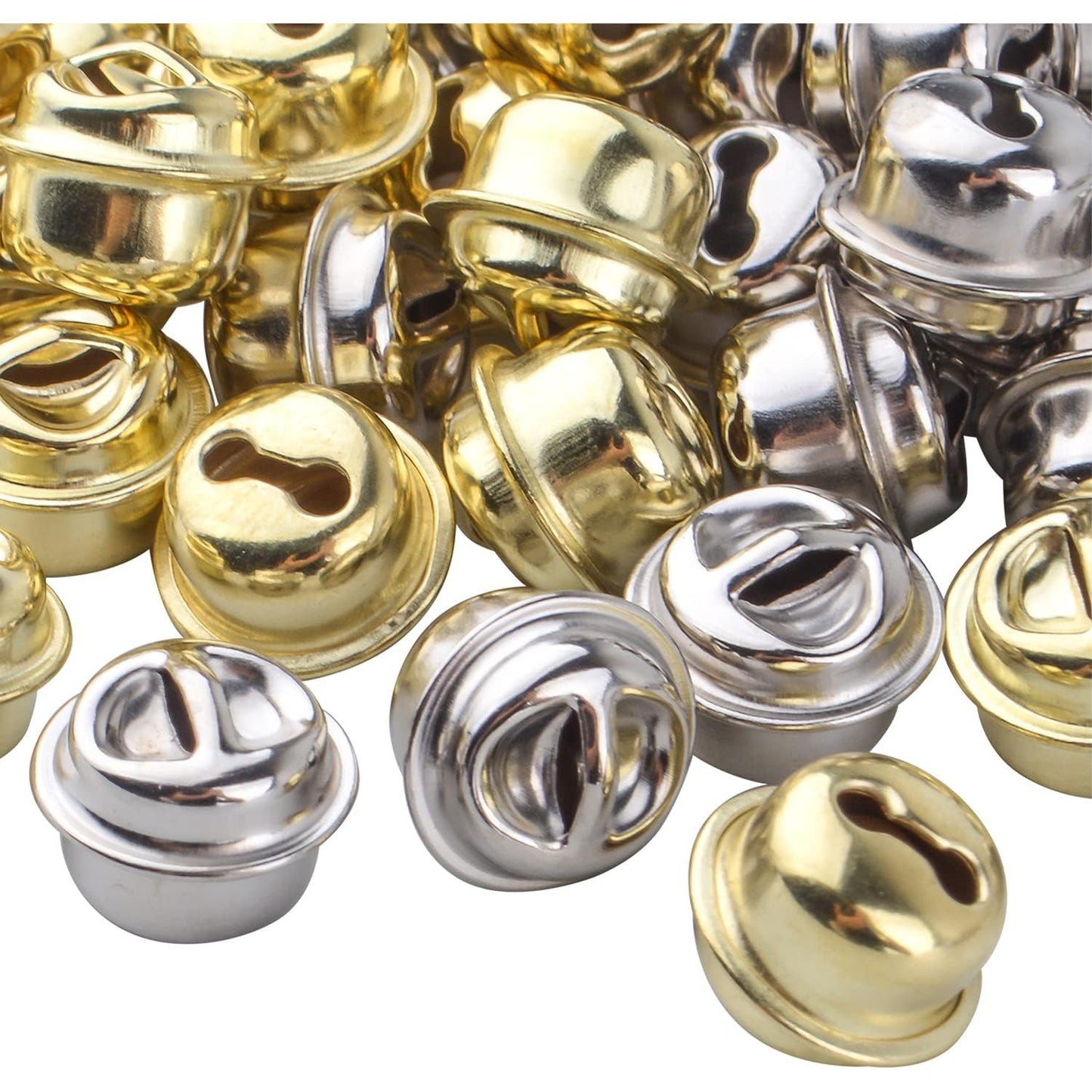 200pcs Jingle Bells,Metal Christmas Mini Bells Craft Bells Bulk for Pet Dog Cat Pendants Christmas Party Festival Decoration and Home Decoration