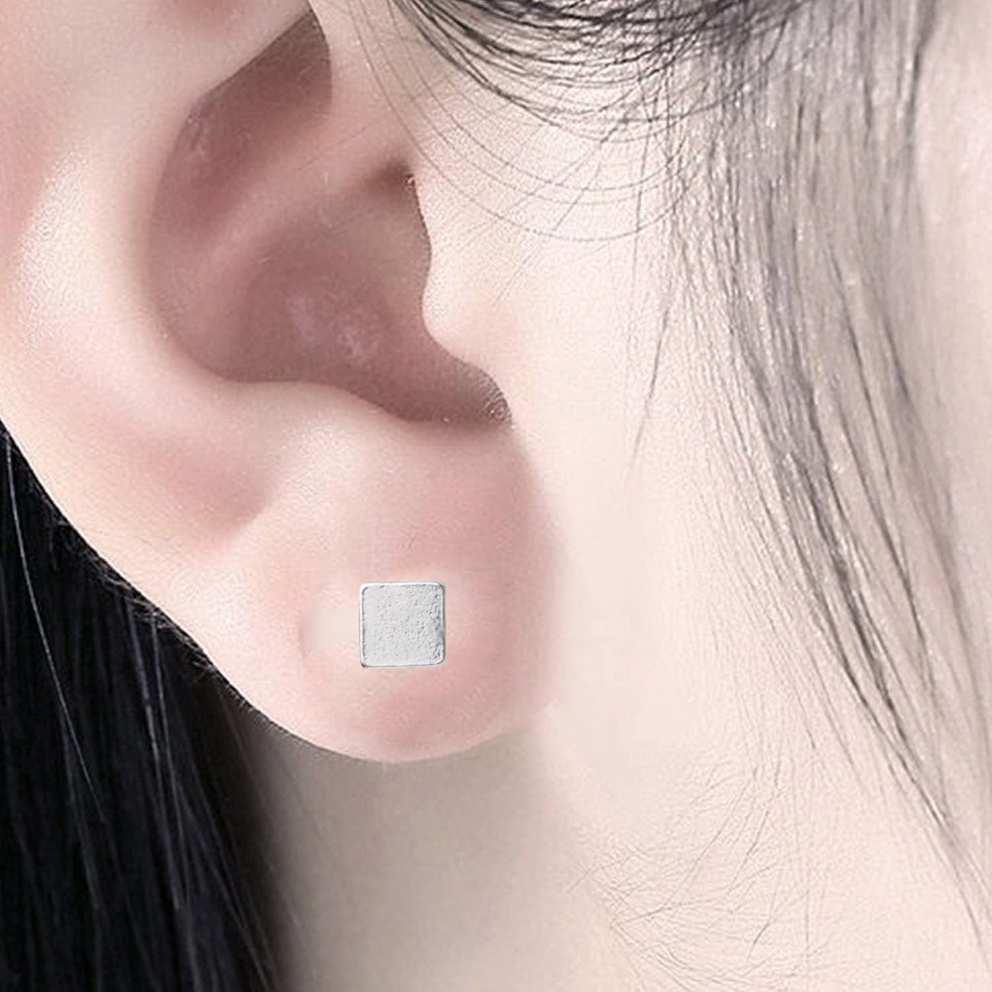 18 Pairs Stainless Steel Earring Post Studs,Earrings Studs Set Geometric Round Cone Ball Earring Pin Studs with Clear Bullet Earring Backs for Earring Making,9 Styles