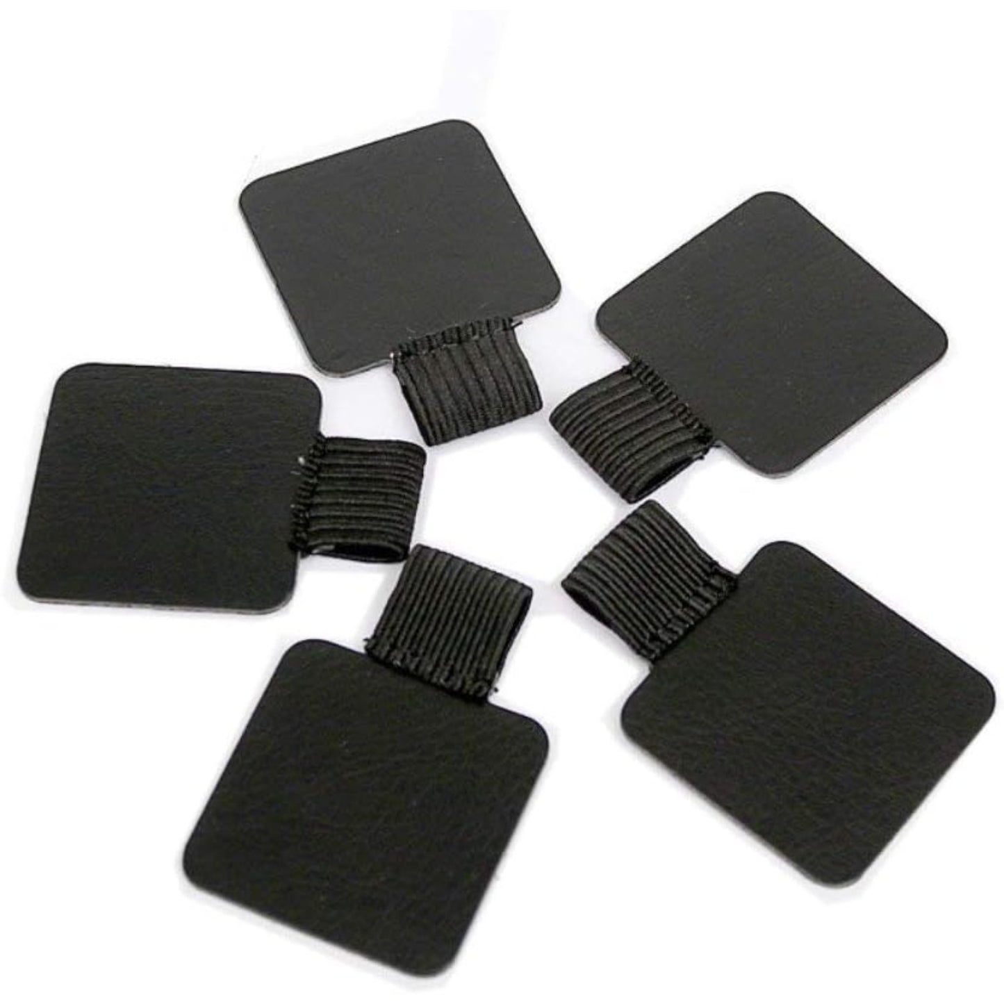 5pcs Self-adhesive Leather Pen Holder with Elastic Loop for Notebooks, Journals,Calendars and Planners (Black)