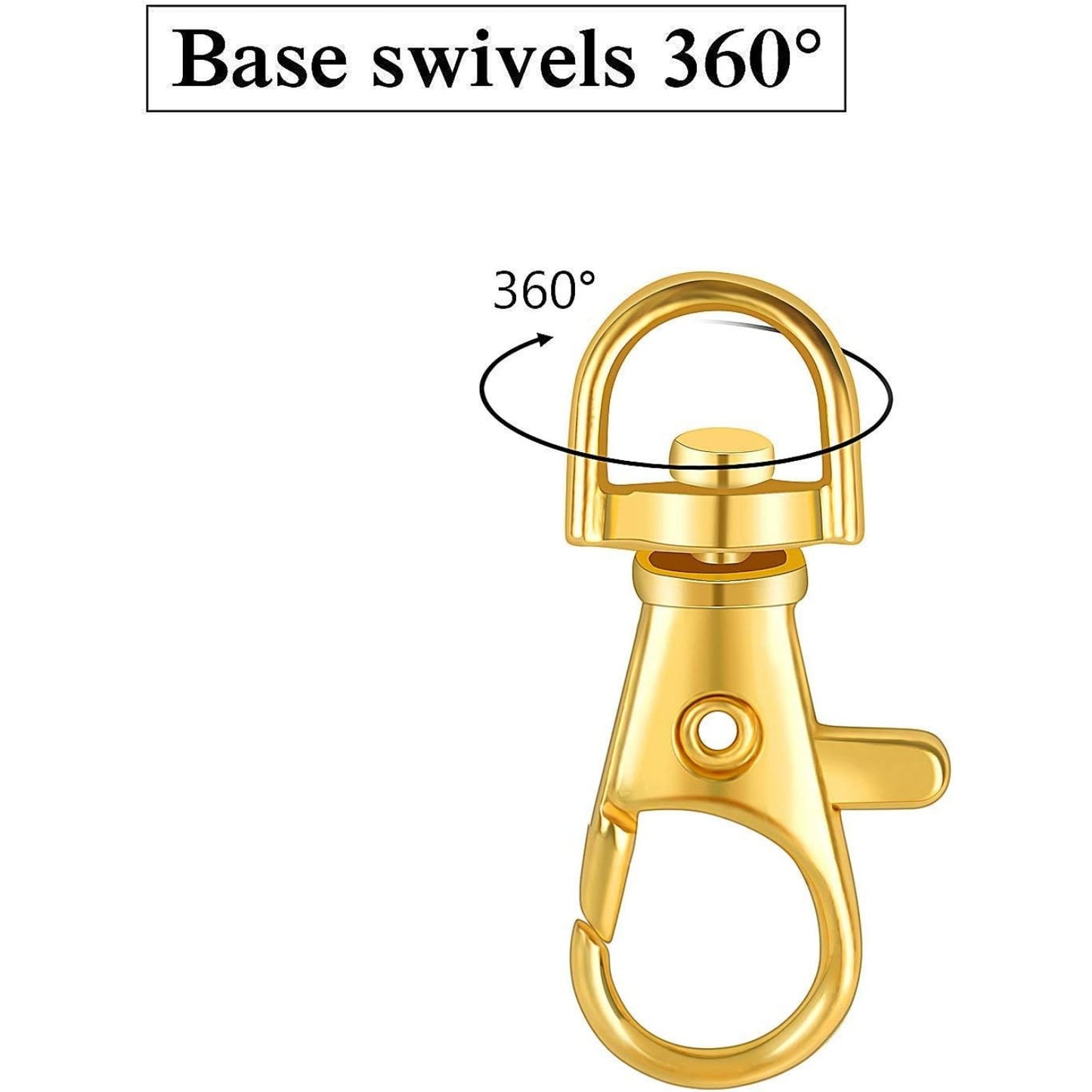 50 PCS Swivel Lanyard Snap Hooks Strong Key Chain Rings and Lobster Clasps Trigger Clips for DIY Bags, Jewelry and Craft Making