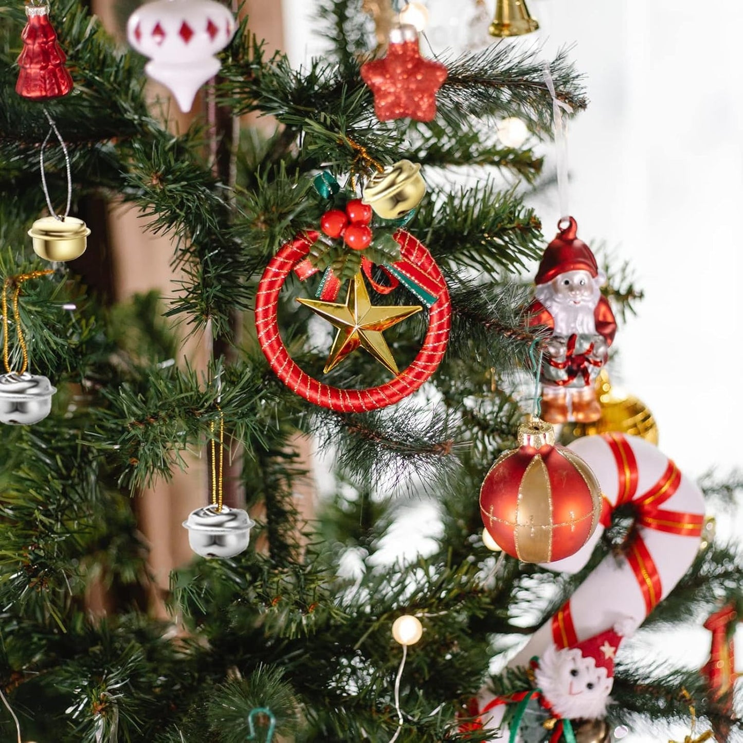 Large Jingle Craft Bells, 50pcs Jingle Christmas Bells Metal Bells Jingle Bell Ornaments for Pet Dog Cat Collar Pendants Christmas Party Festival Decoration and Home Decoration