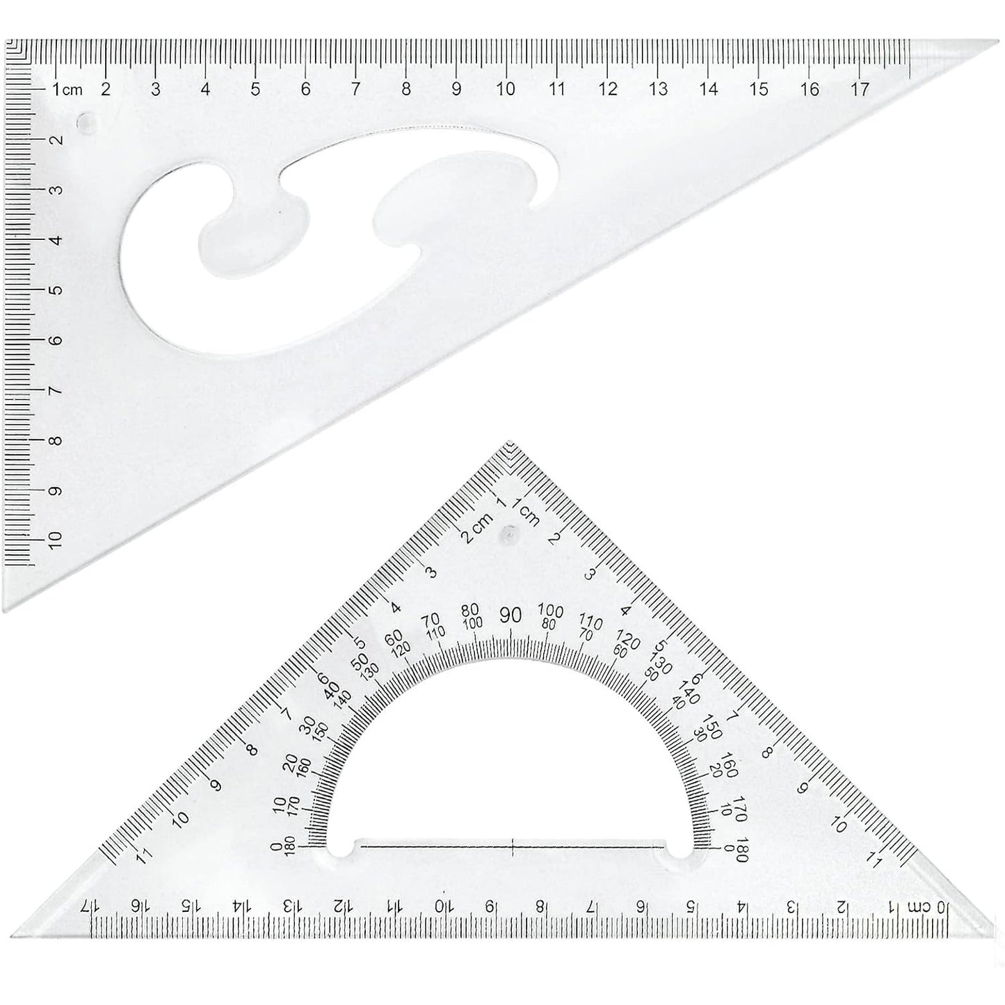 Triangle Ruler Square Set, 30/60 and 45/90 Degrees, Set of 2