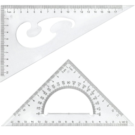 Triangle Ruler Square Set, 30/60 and 45/90 Degrees, Set of 2