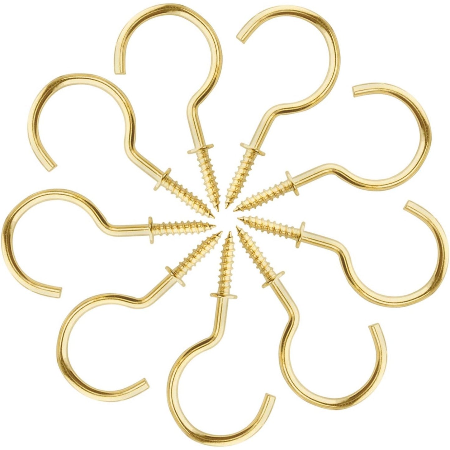 20 Pieces Screw in Ceiling Hooks,2.8 inches Metal Cup Hook Hangers for Hanging Plants,Kitchen (Gold)