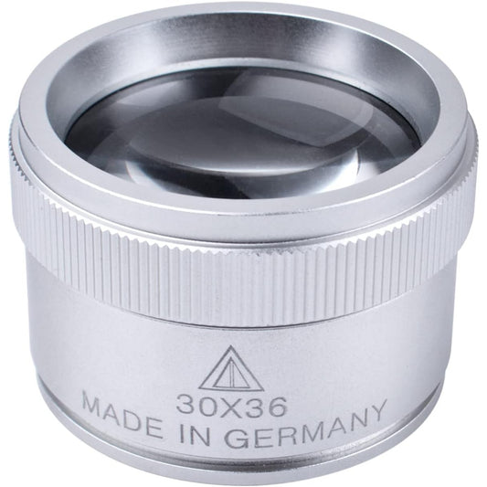 30X Magnifying Glass Portable Pocket Reading Magnifier Alloy Optics Loupes Mini Desk Magnifier Loop Microscope Lens for Jeweler Coins Maps Antiques Magazines Electronics