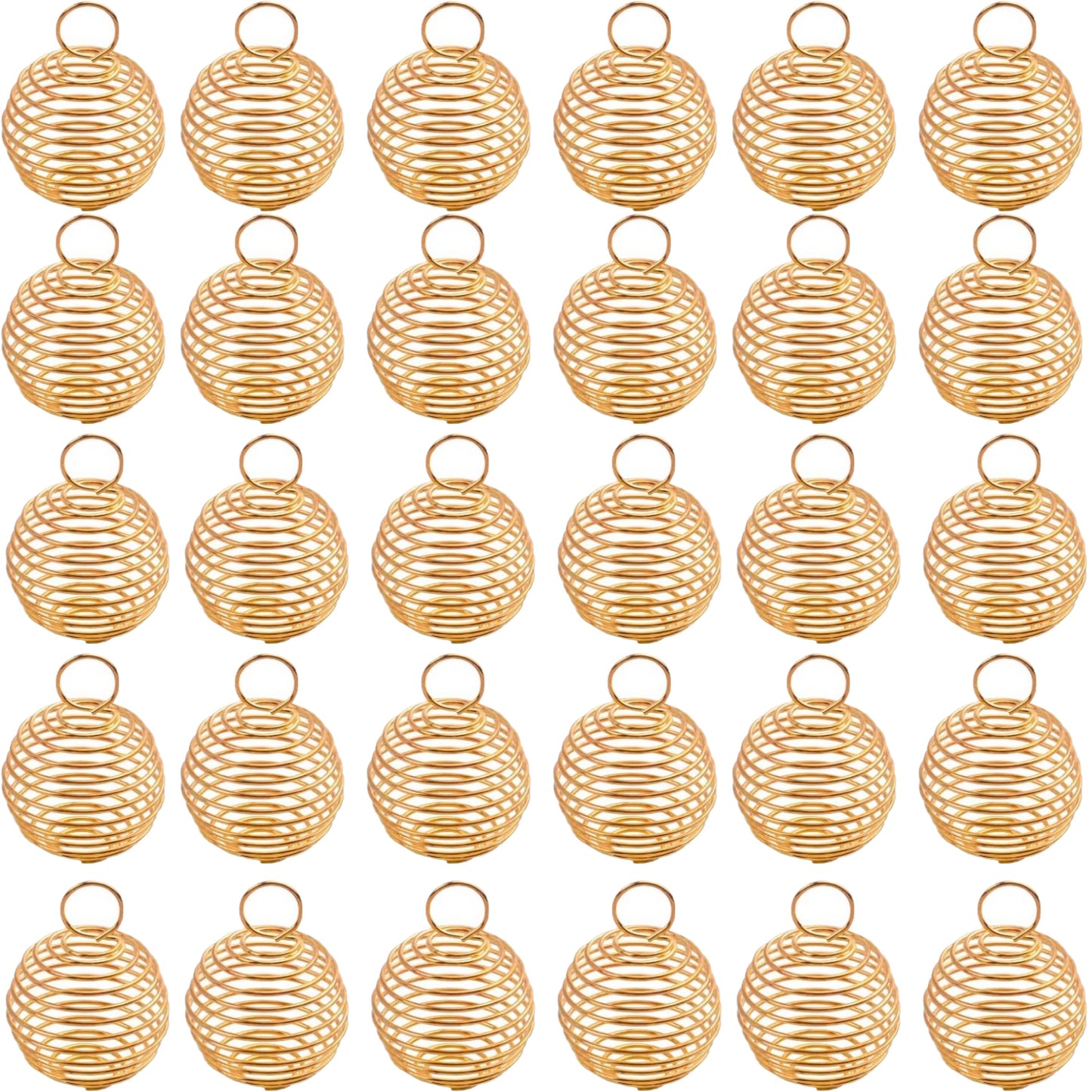 30pcs 3 Sizes Spiral Bead Cages Aromatherapy Balls Cages for Jewelry Making Party Decoration