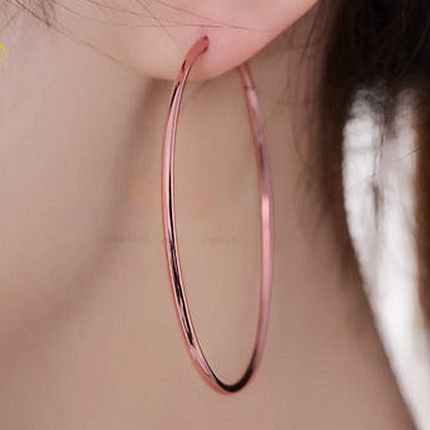 5 Pairs Gold Clip on Earrings Hoop Non Piercing Women Clip Earrings for Women, 5 Sizes