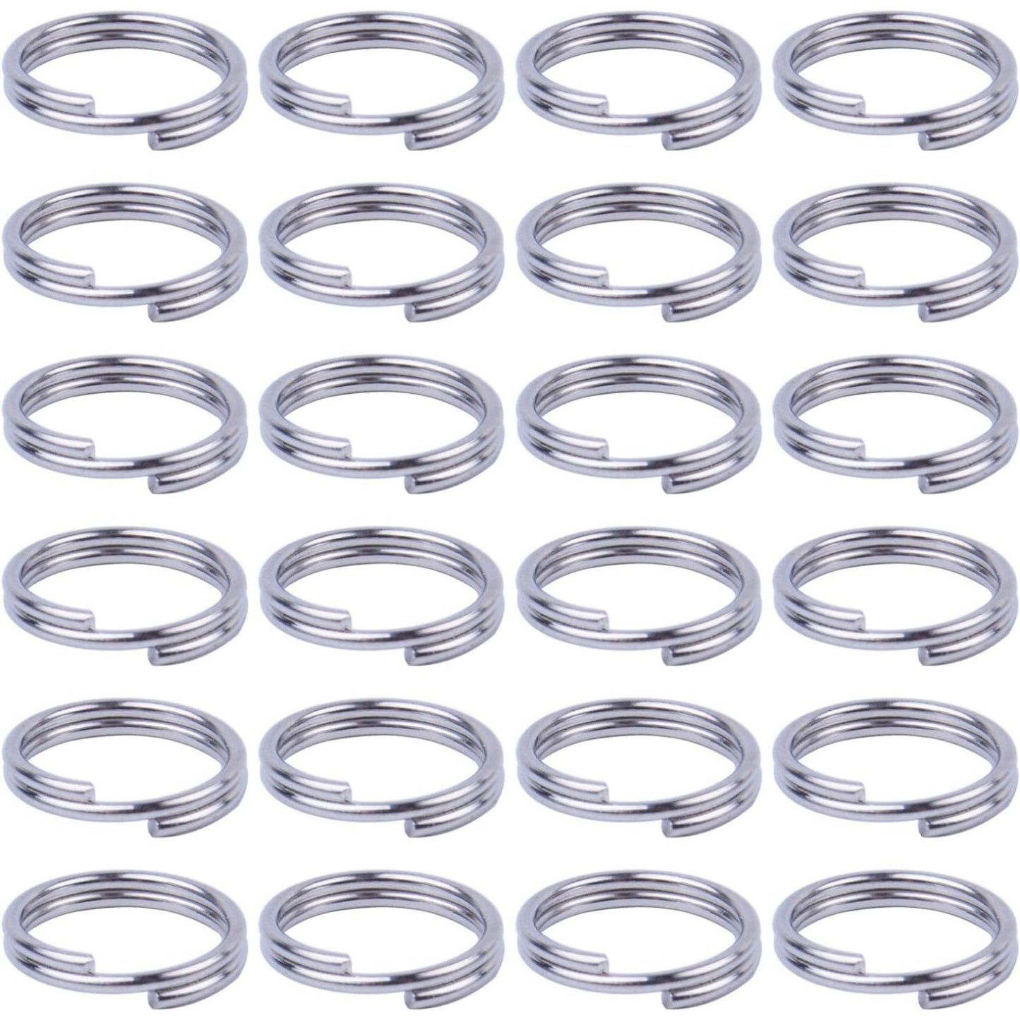 BronaGrand 200 Pieces Small Key Chain Rings Split Ring Key Chains for Keys Organization,10mm Diameter (Silver)