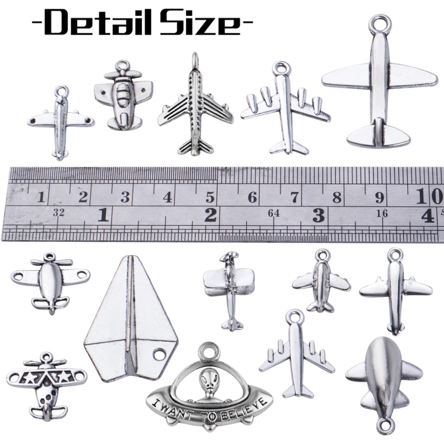 Aircraft Airplane Charm, 100g Airplane Pendant Charms Alloy Jewelry Charms Craft Supplies for Jewelry DIY Earrings Necklace Bracelet Findings Making and Crafting, Mixed Colors