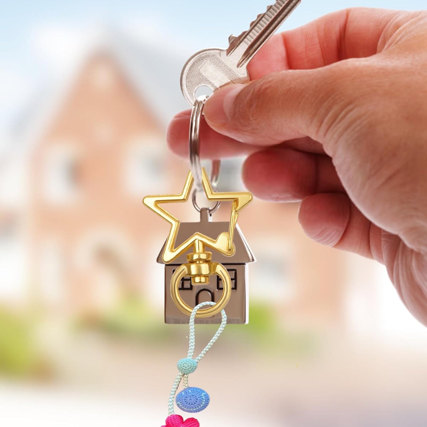 40pcs Golden Star Shape Keychains Clasps Metal Zinc Alloy Swivel Lobster Claw Clasp Clips Snap Hooks for DIY Keyrings Pendants Backpacks Handbags Accessories Supplies