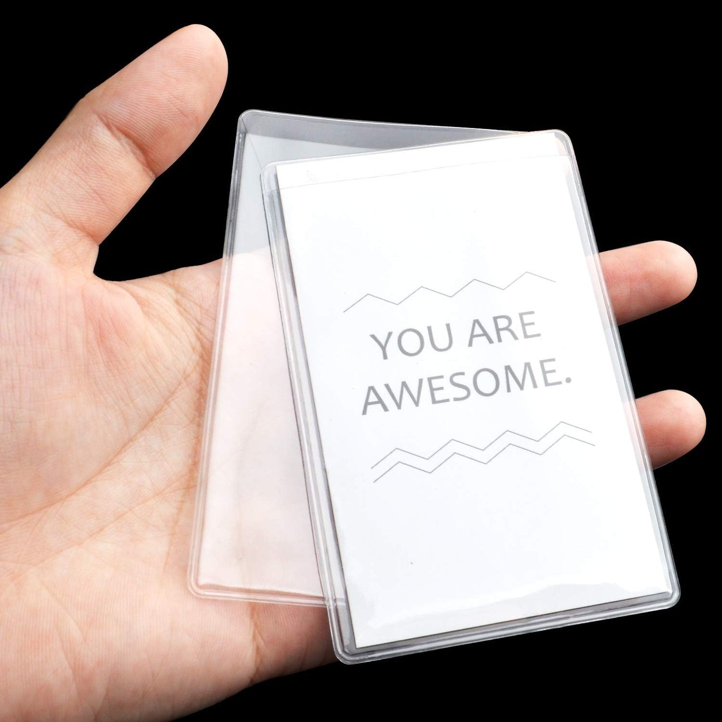 Transparent Credit Card Sleeves,20pcs Credit Card Holder Sleeve Clear Waterproof Credit Card Protector Plastic Card Holder Inserts for Insurance License ID Business Social Insurance Card