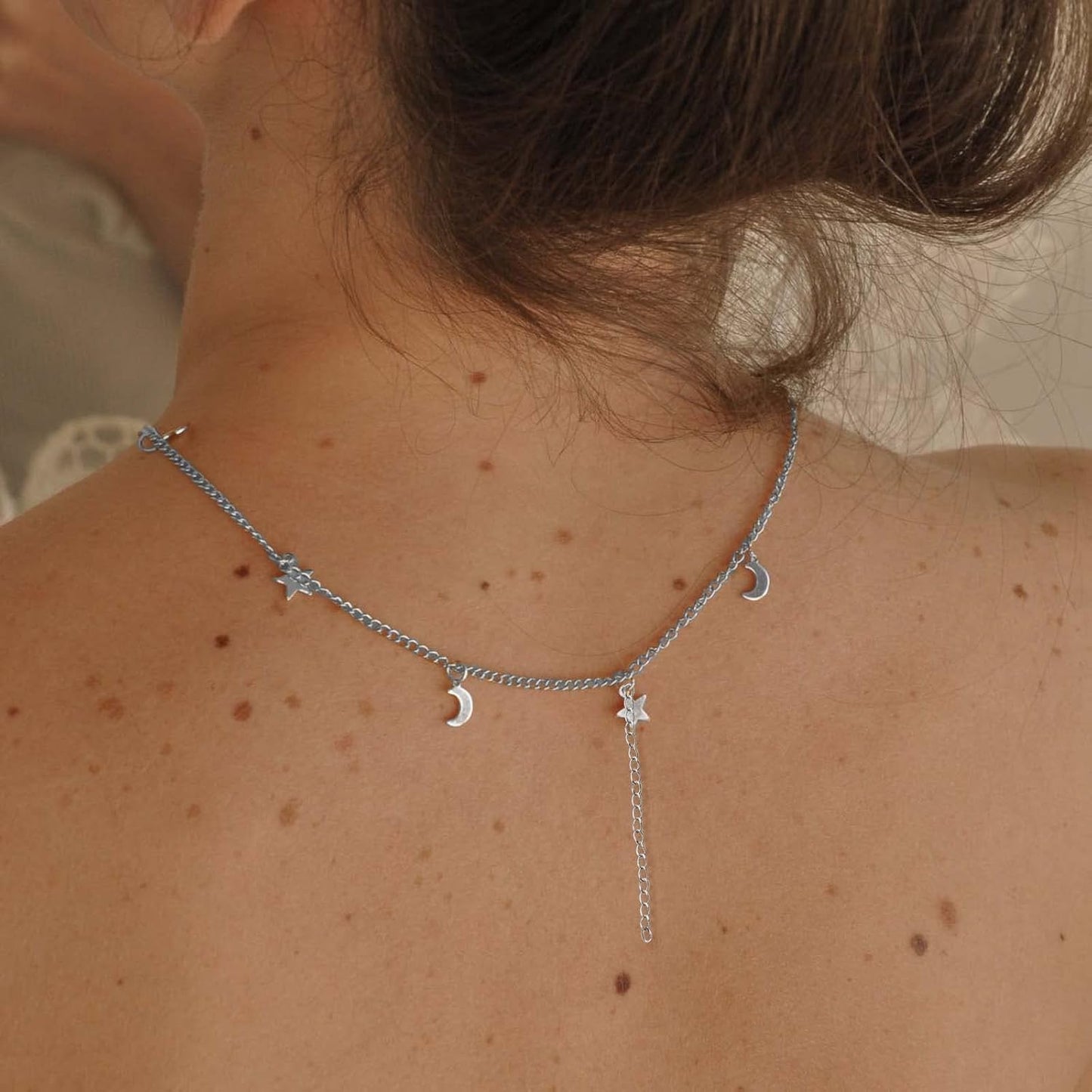 100 Pieces 304 Stainless Steel Necklace Extenders Bracelet Anklet Chain Extensions for DIY Jewelry Making Valentine's Day Birthday Gifts, 5 cm / 7 cm