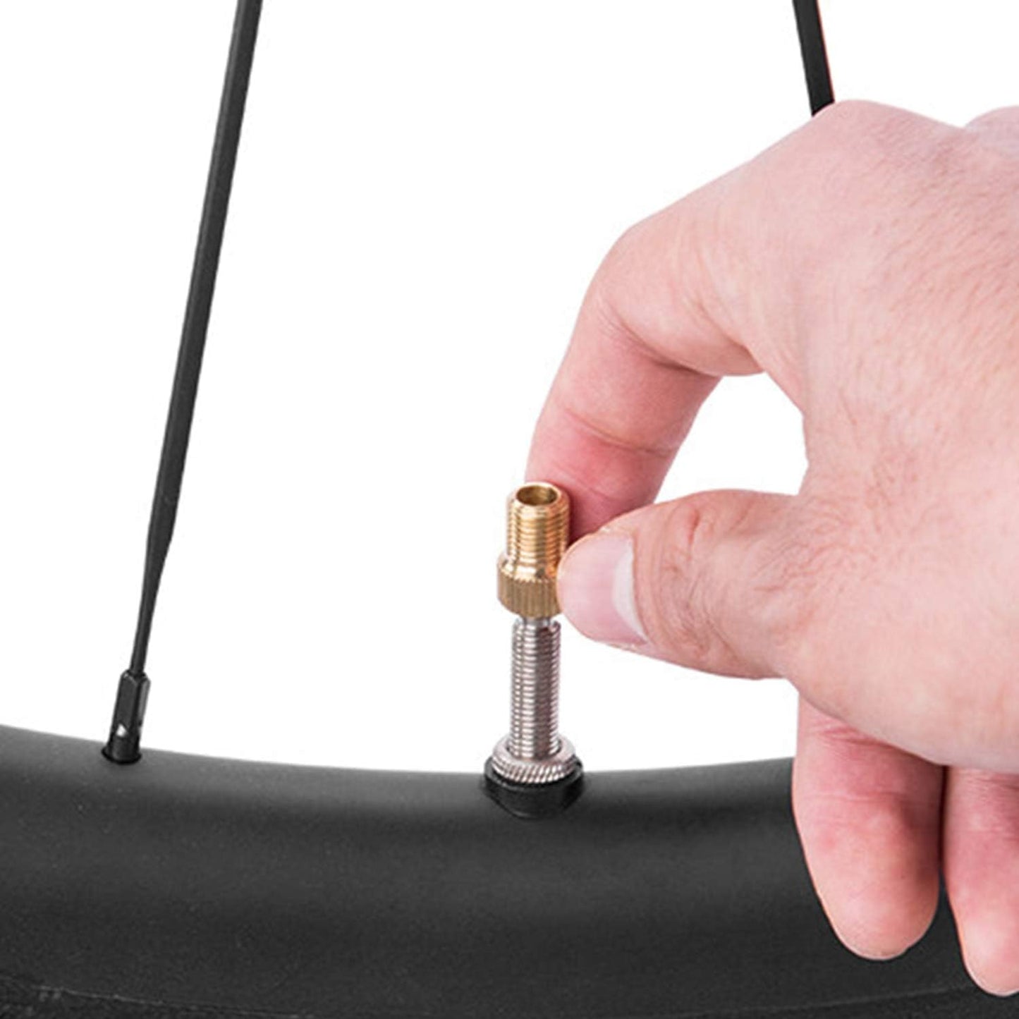 20pcs Bike Valve Adapters,10 Colors Metal Presta Valve Adapter Bicycle Bike Tube Pump Air Compressor Tools-French/UK to US