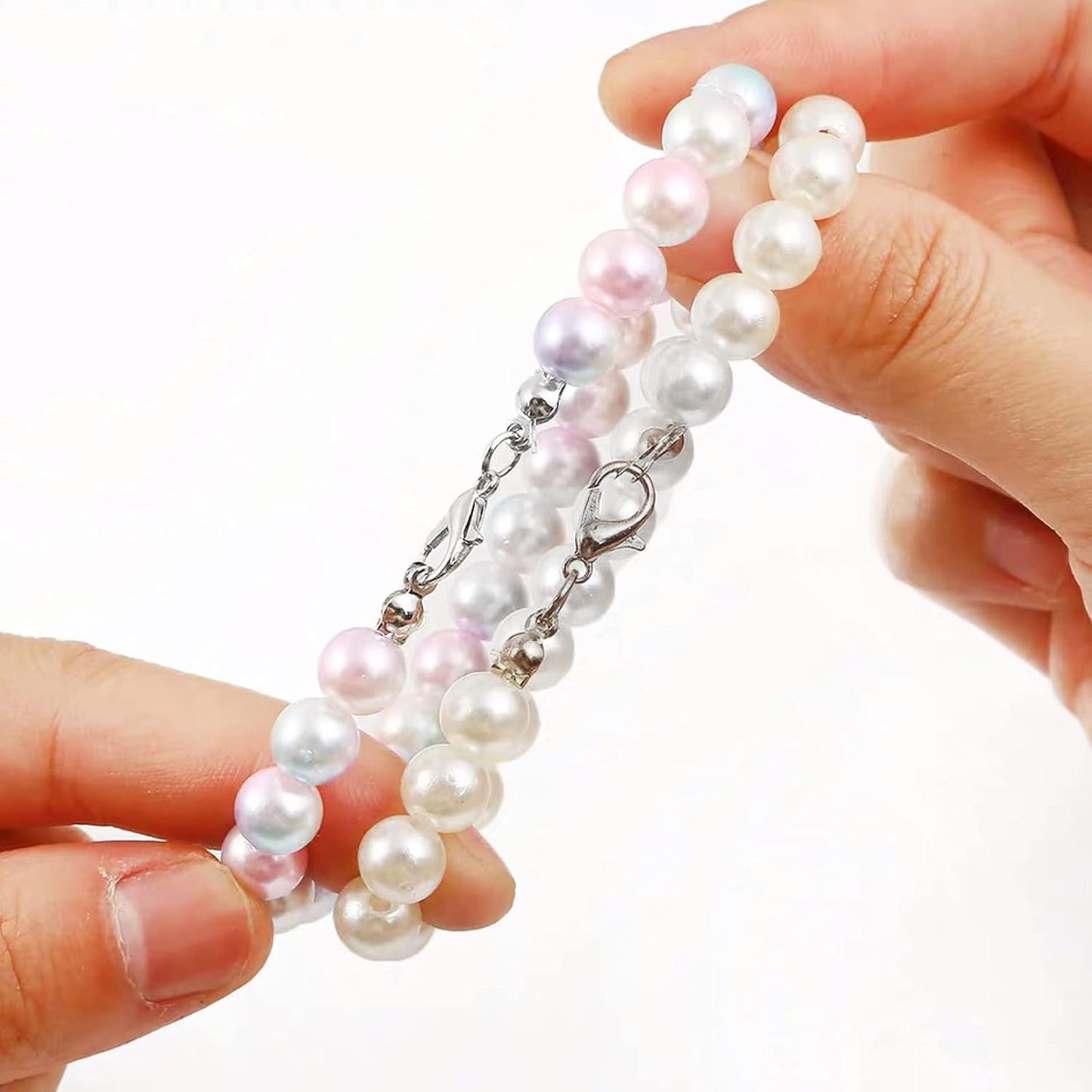 500pcs Silver Jewelry Making Accessories Set, 100pcs Lobster Claw Clasps, 200pcs Open Jump Rings Connectors and 200pcs Bead Tips Knot Covers for DIY Jewelry Crafts Making Findings