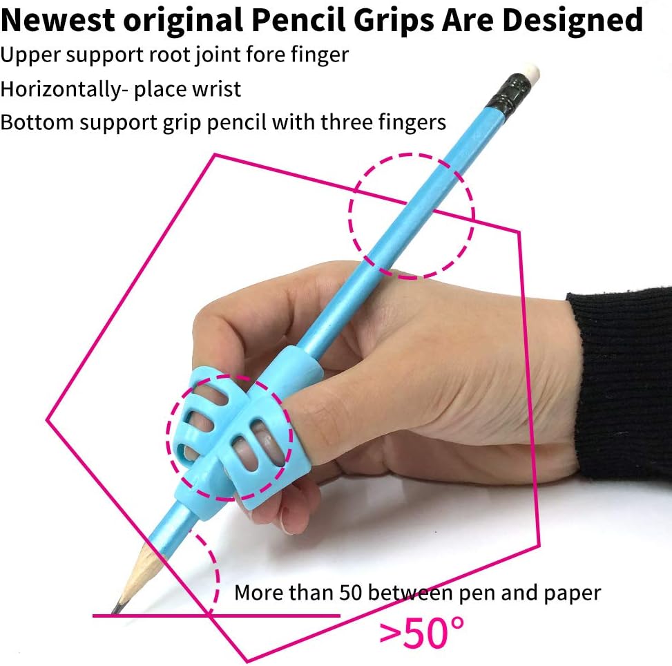 HENDEVL Pencil gripper kids/toddler handwriting aid tools for beginners,Pencil Holder for preschooler 2-4 Years learning to Write for Children's Training Pen Holding Posture Correction Tools(3 PACK)