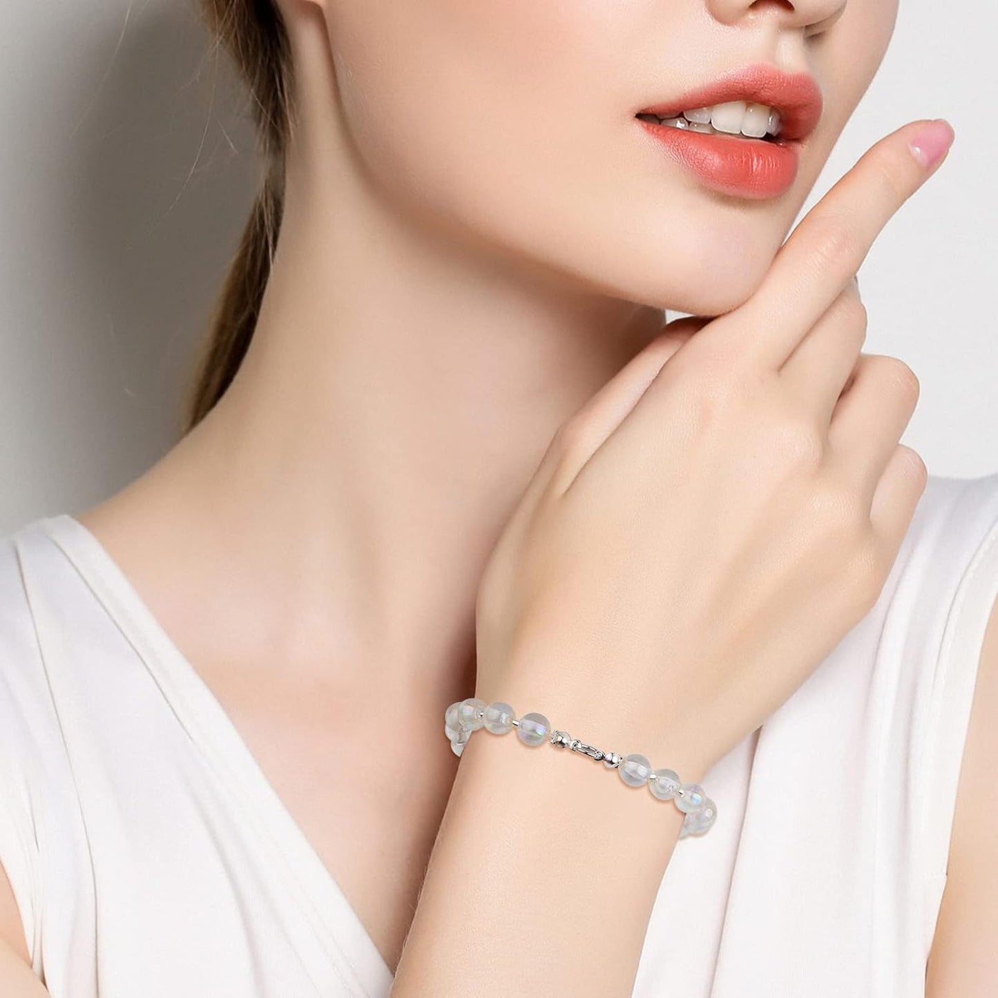 900pcs Silver Metal Tube Crimp Beads Half Round Open Crimp Beads Knot Covers Wire Guardians Bead End Tips with a Box for DIY Bracelet Necklace Jewelry Making Supplies, 4 Styles