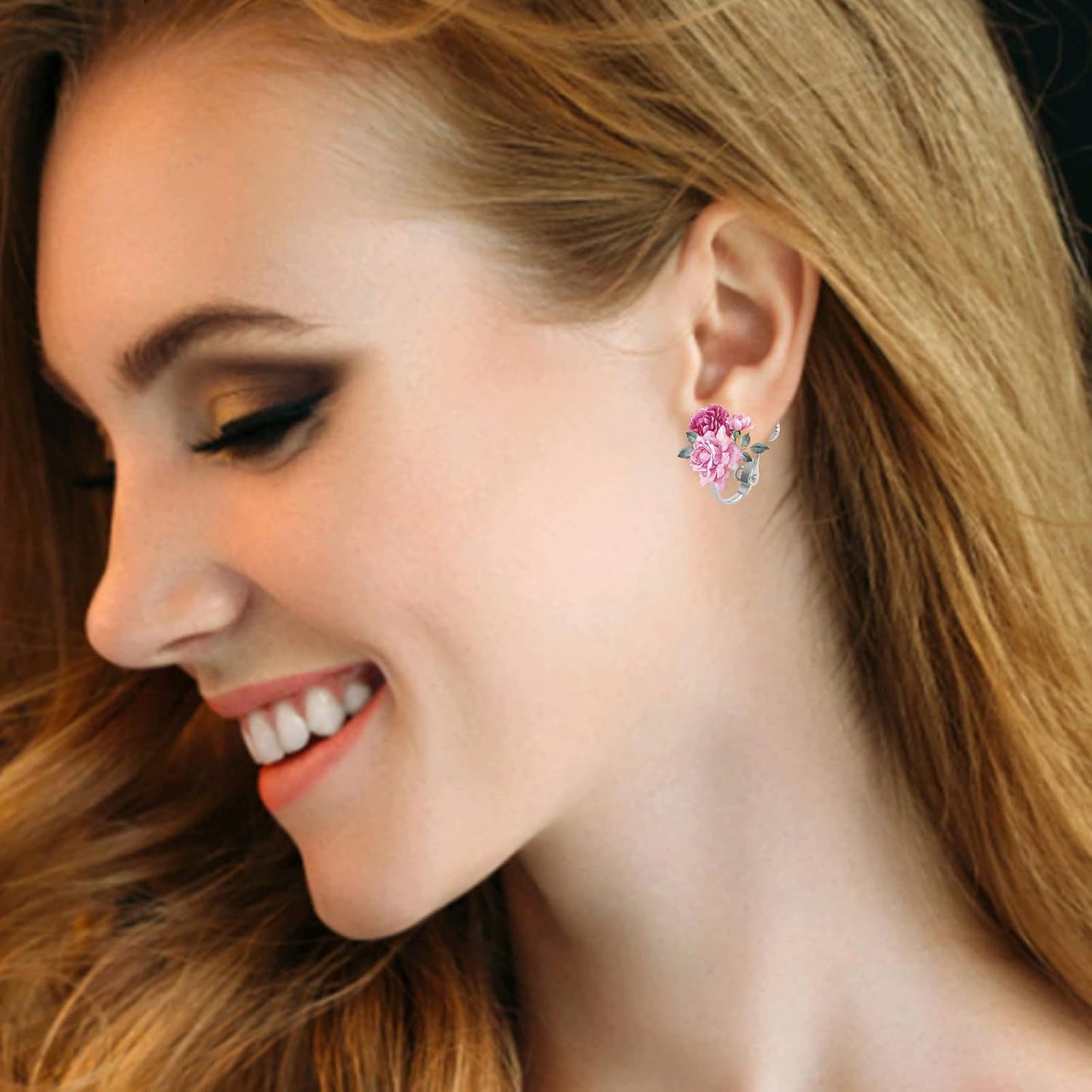 20pcs Stainless Steel Screw Clip-on Earring Converters Components Hypoallergenic Flat Round Earring Bezel Tray Clips for Non-Pierced Ears DIY Earrings Making, 2 Colors