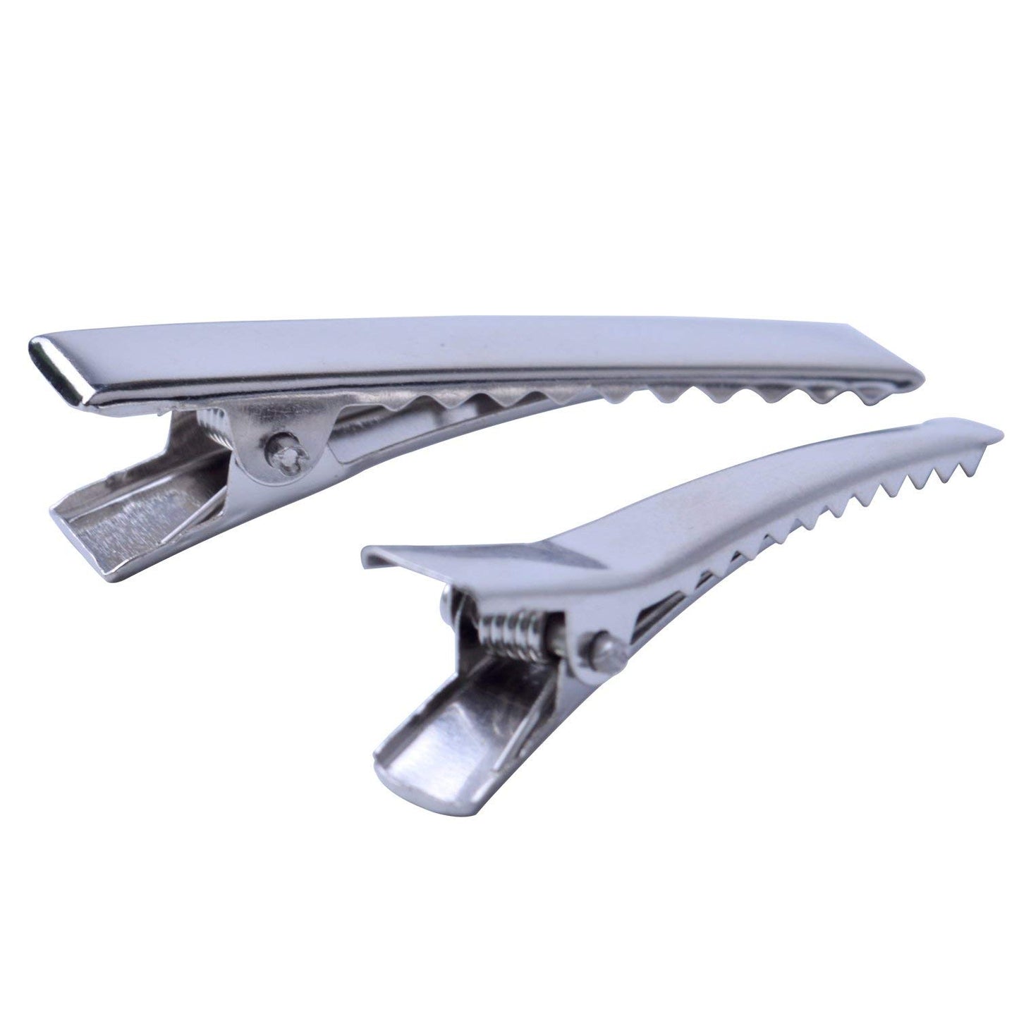 100pcs Silver 4.5cm Long Alligator Hair Clip with Teeth for Arts & Crafts Projects, Dry Hanging Clothing, Office Paper Document Organization,Hair Care