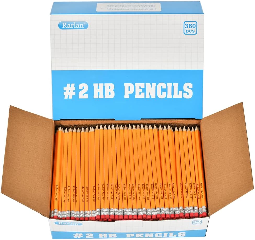 Aylifu  Wood-Cased #2 HB Pencils, Pre-sharpened, 360 Count Bulk Pack