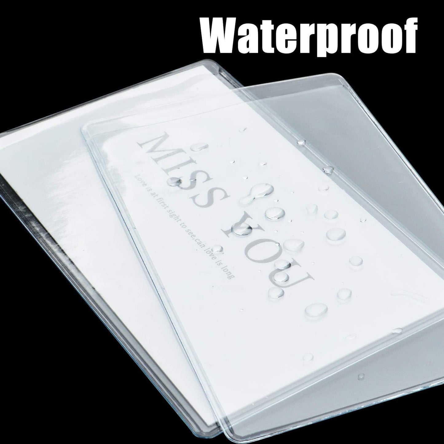 Transparent Credit Card Sleeves,20pcs Credit Card Holder Sleeve Clear Waterproof Credit Card Protector Plastic Card Holder Inserts for Insurance License ID Business Social Insurance Card