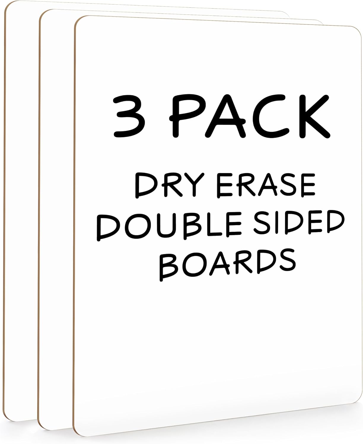 HENDEVL Small Dry Erase Boards 3 Pack 9x12 Double Sided Whiteboard | 3 Double Sided 9x12 Dry Erase Boards, Wipes Clean No Ghosting, Sturdy Engineered Wood, Safe For Kids, Students And Classroom