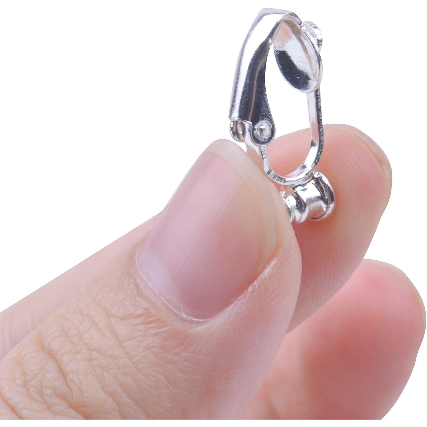 BronaGrand 20 Pieces Clip-on Earring Converter Components Findings with Post, Silver