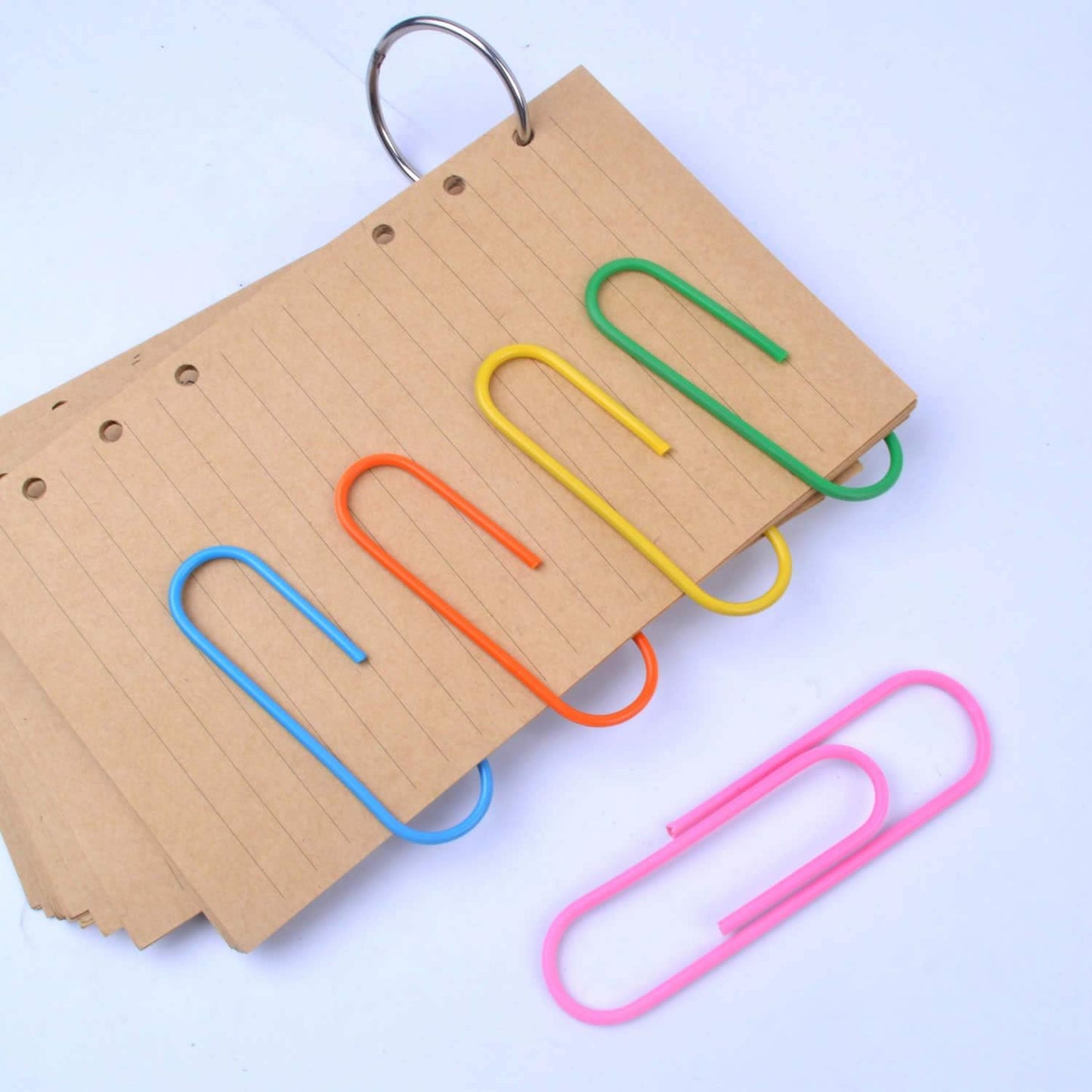 BronaGrand 4 Inch Extra Large Paper Clips Vinyl Coated, 25 Pieces Jumbo Giant Paper Clip,Mixed Colors