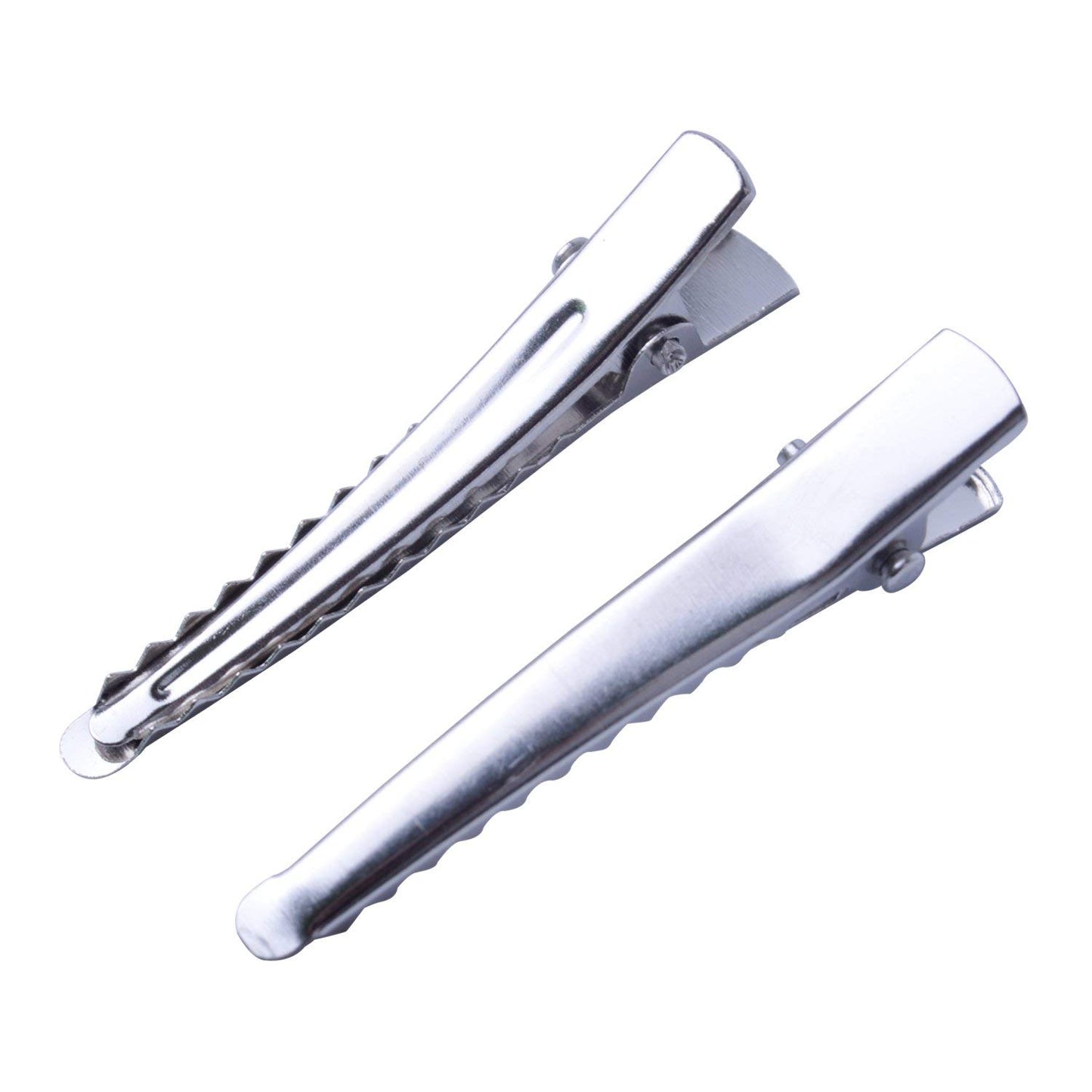 100pcs Silver 4.5cm Long Alligator Hair Clip with Teeth for Arts & Crafts Projects, Dry Hanging Clothing, Office Paper Document Organization,Hair Care