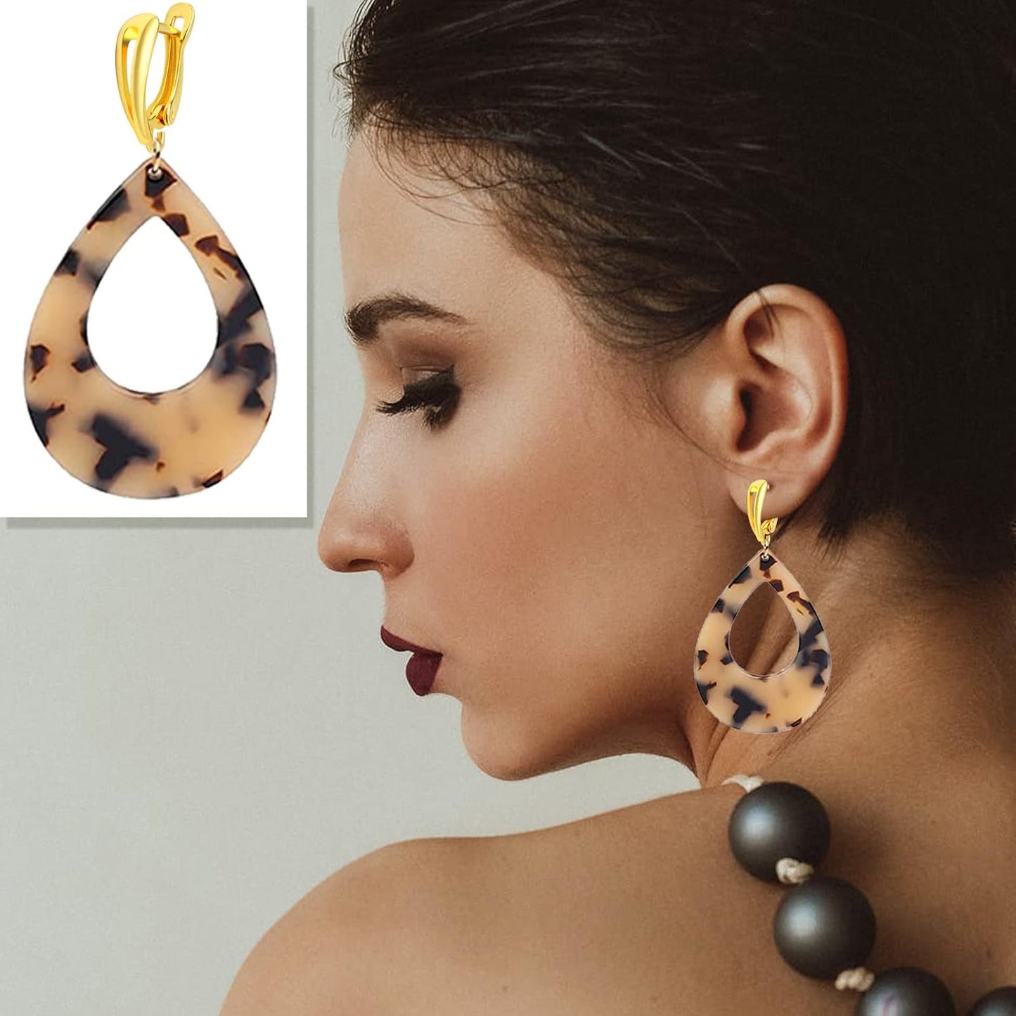 20pcs 5 Colors Round French Earring Hooks Hypoallergenic Brass Leverback Ear Wire Hooks with Open Loop for DIY Dangle Earrings Jewelry Making Christmas Party Anniversary Favor