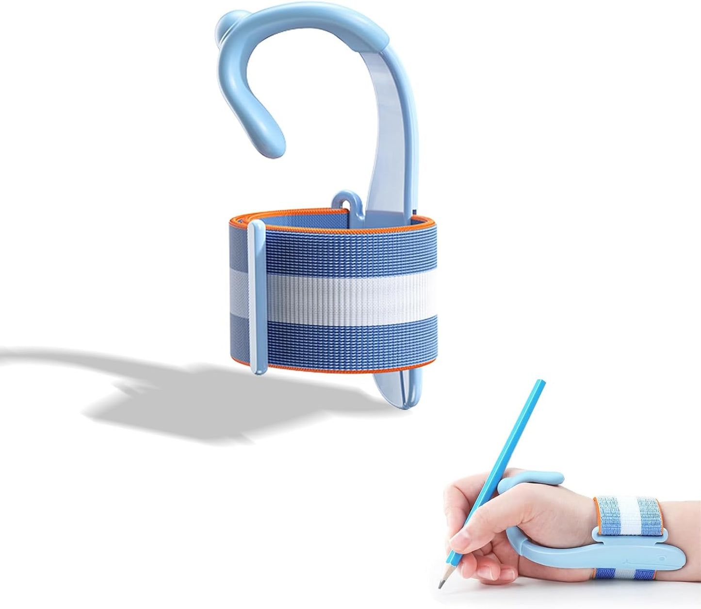 Aylifu Pencil Grips for Kids Handwriting, Soft Flexible Pencil Grips, Ergonomic Writing Aid with Adjustable Wrist Support and Finger Position Trainer for Home Writing Practice