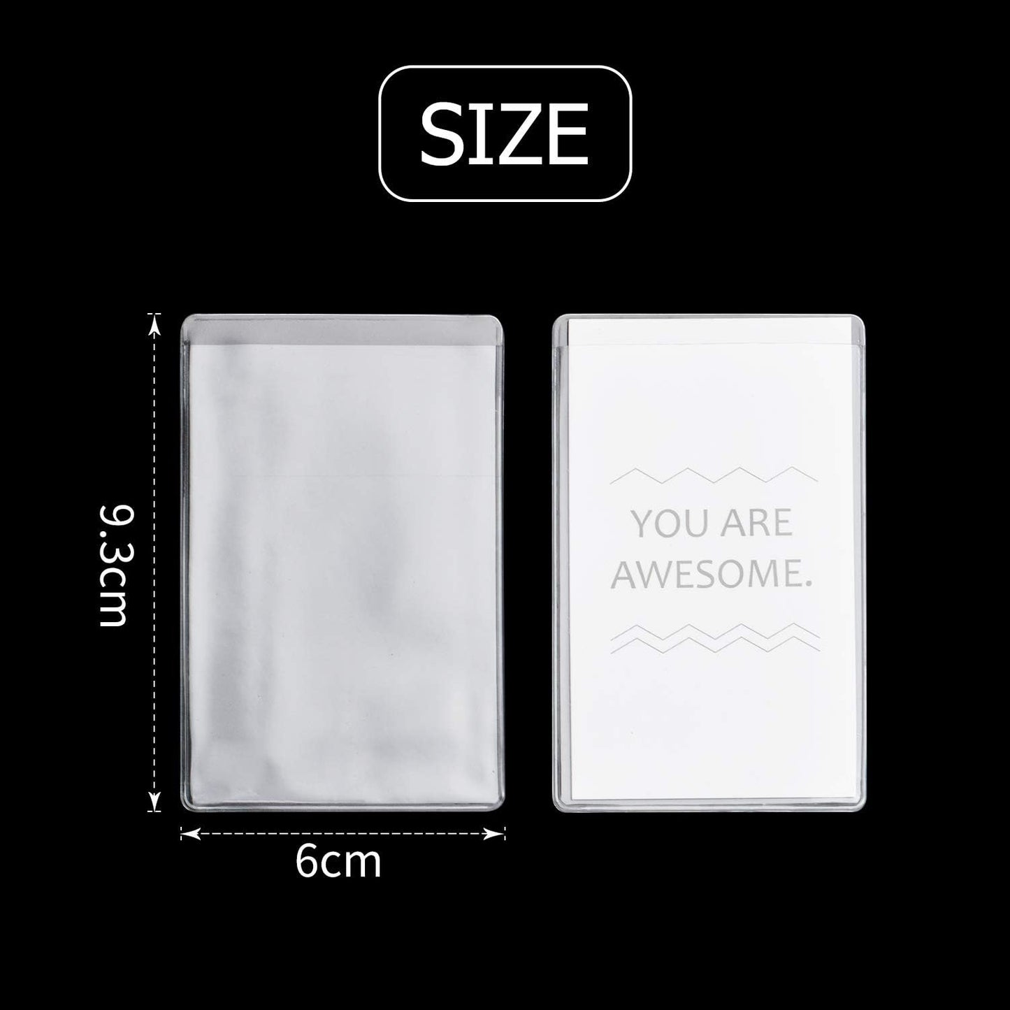 Transparent Credit Card Sleeves,20pcs Credit Card Holder Sleeve Clear Waterproof Credit Card Protector Plastic Card Holder Inserts for Insurance License ID Business Social Insurance Card