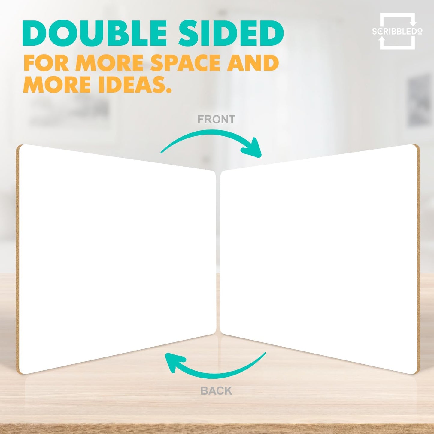 HENDEVL Small Dry Erase Boards 3 Pack 9x12 Double Sided Whiteboard | 3 Double Sided 9x12 Dry Erase Boards, Wipes Clean No Ghosting, Sturdy Engineered Wood, Safe For Kids, Students And Classroom