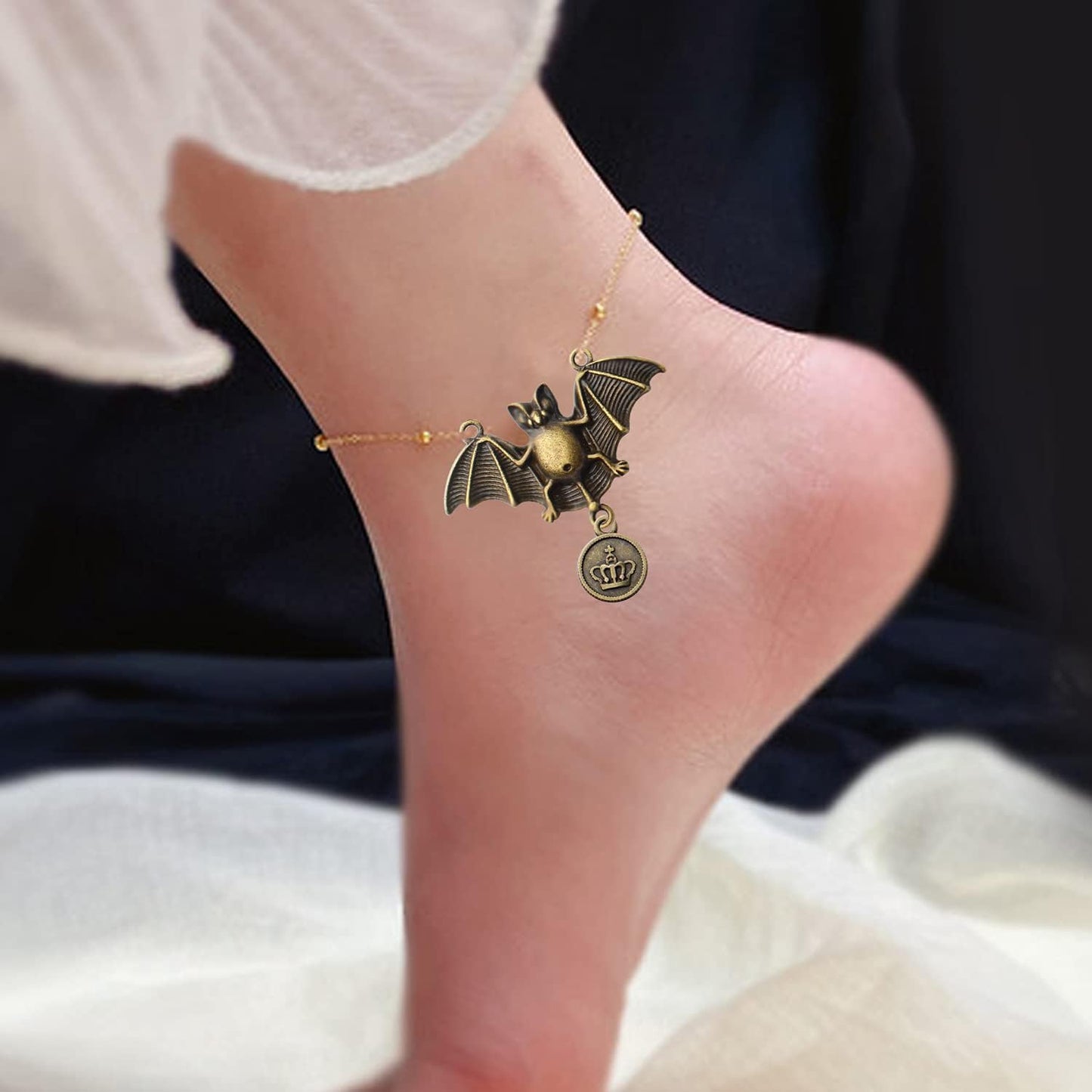 20pcs Bat Pendant Charms Alloy Halloween Spooky Flittermouse Flying Vampire Bat Connector Charms Animal Bead Charms for DIY Jewelry Making and Crafting,47.6mm×30mm