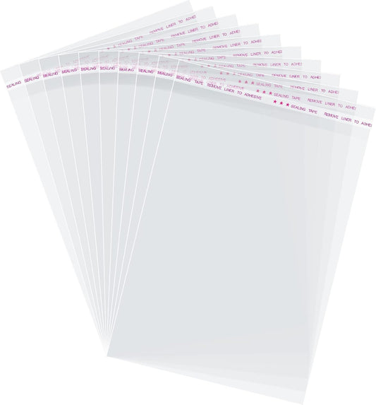 HENDEVL Self Sealing Cellophane Bags,6x9 Inches 200 Pcs Clear Cookie Bags Resealable Cellophane Bag for Packaging Cookies,Favors,Products,Candy
