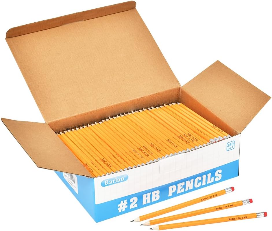 Aylifu  Wood-Cased #2 HB Pencils, Pre-sharpened, 360 Count Bulk Pack