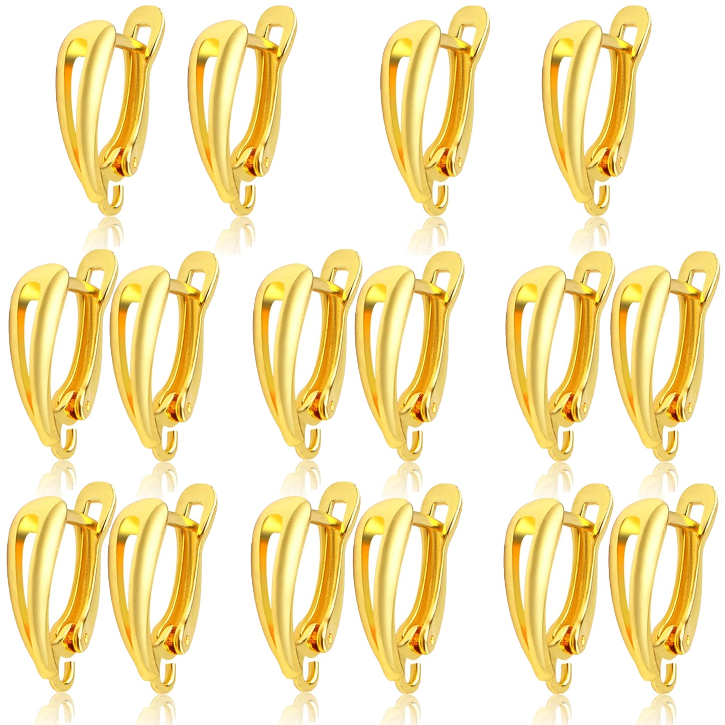 16pcs Leverback Earring Hooks Brass French Earring Hooks Ear Wire with Open Loop Round Dangle Earrings Connectors for Women DIY Jewelry Making Birthday Party Favor Gifts, 8 Colors
