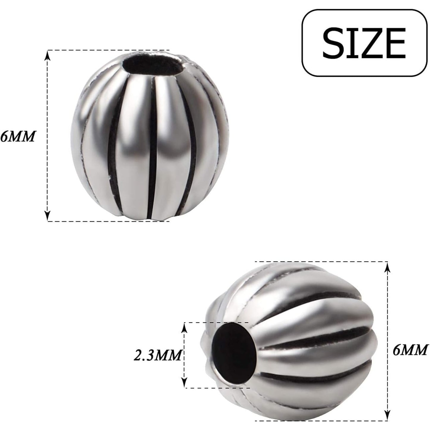 100pcs Antique Silver Alloy Spacer Beads Round Spacer Bead Spacer Bead Charms for DIY Bracelet Necklace Jewelry Making