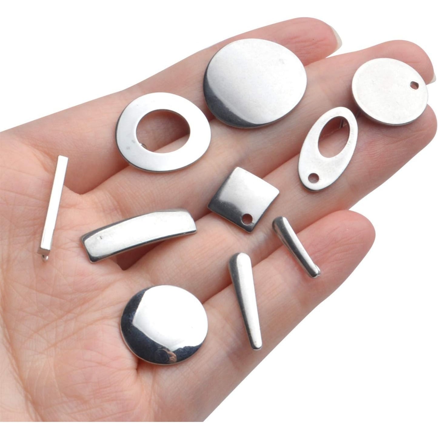 Stud Earring,10 Pairs Stainless Steel Blank Stud Earring Rectangle Bar Pierced Post Stud Earrings with 20 Pcs Butterfly Safety Earring Backs for DIY Earring Making