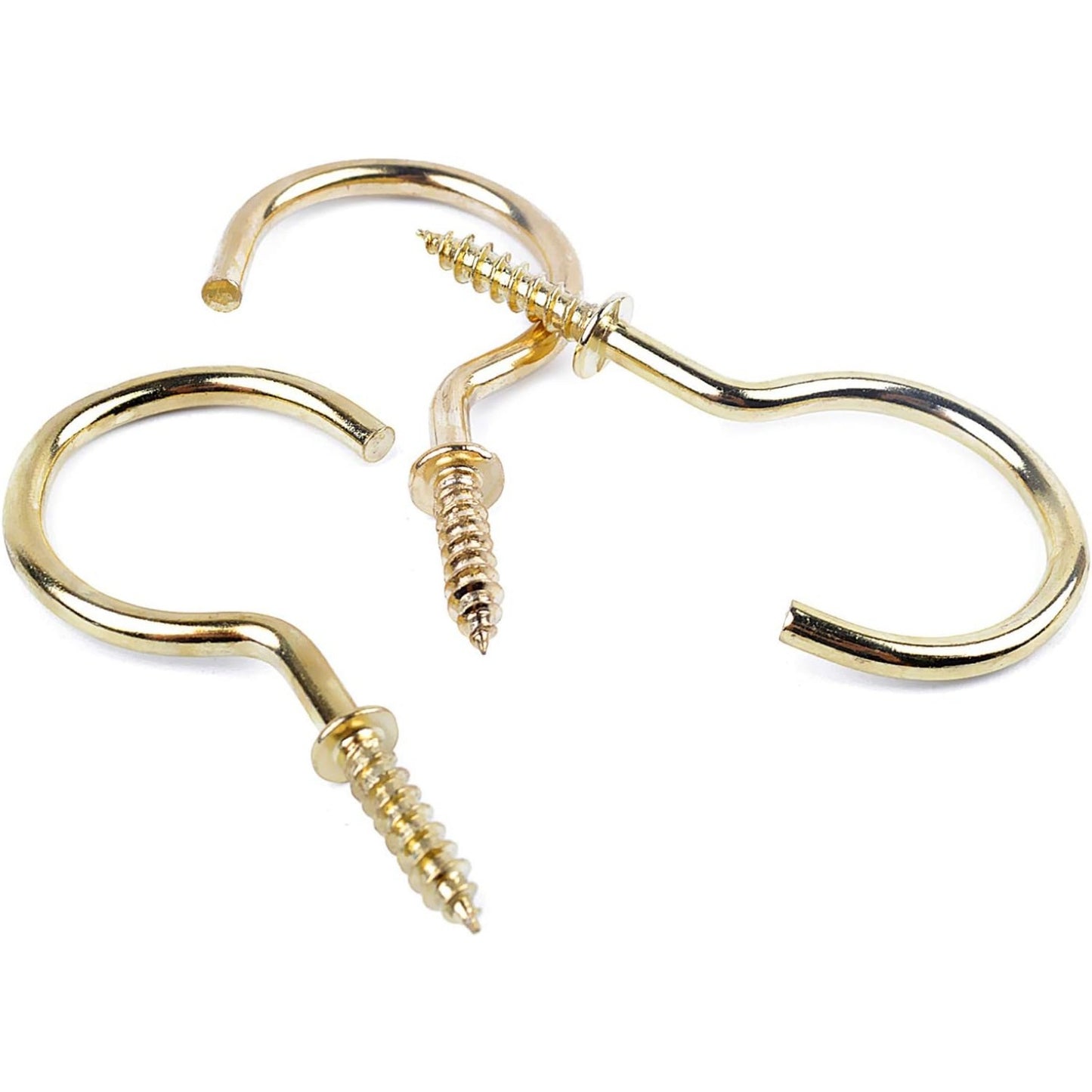 20 Pieces Screw in Ceiling Hooks,2.8 inches Metal Cup Hook Hangers for Hanging Plants,Kitchen (Gold)