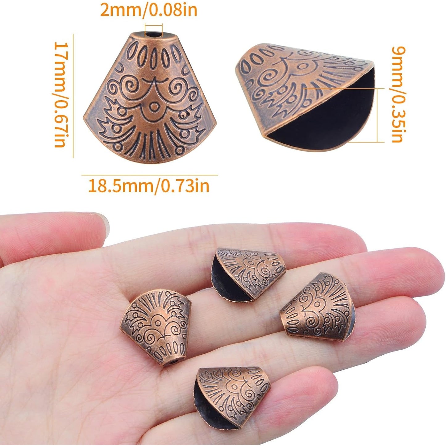 Bead Caps Making, 100pcs Tibetan Style Trumpet Bead Caps Antique Bead Cone Caps Alloy Bead End Caps Tassel End Cap for Bracelet Necklace Earring Jewelry Making Crafts