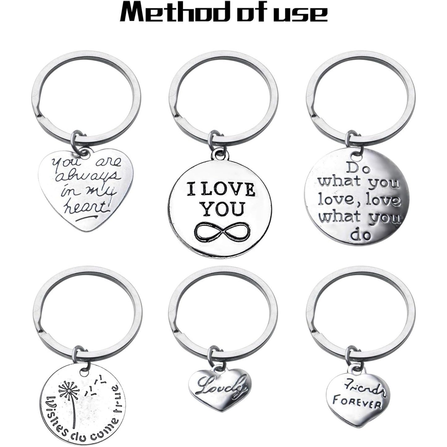 259pcs Metal Words Charms Inspirational Charms Jewelry Charm Pendants with Open Jump Rings Key Rings for DIY Jewelry Making Crafts Supplies