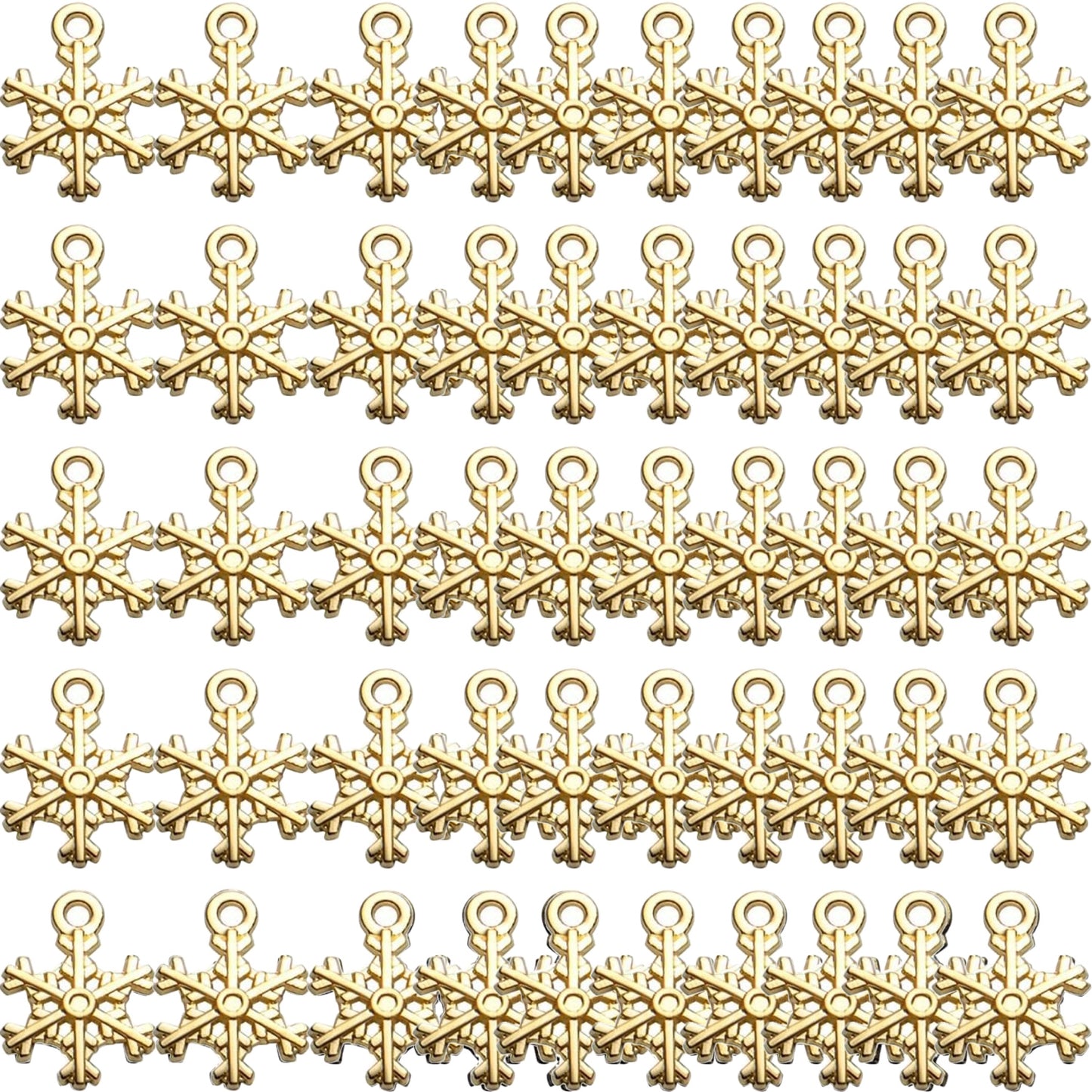 Snowflake Charms,50pcs 18x13mm Snownflake Pendant Charms Mixed Christmas Snowflake Pendants Jewelry Findings Crafting Supplies for DIY Necklace Bracelet Earring,5 Colors