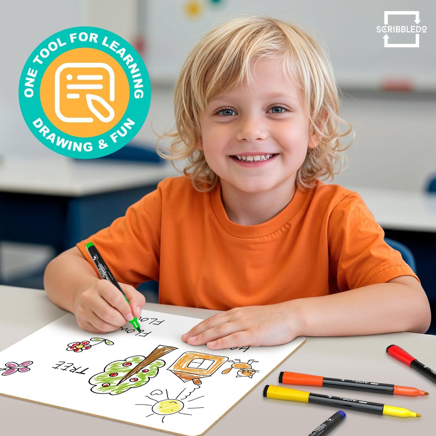 HENDEVL Small Dry Erase Boards 3 Pack 9x12 Double Sided Whiteboard | 3 Double Sided 9x12 Dry Erase Boards, Wipes Clean No Ghosting, Sturdy Engineered Wood, Safe For Kids, Students And Classroom