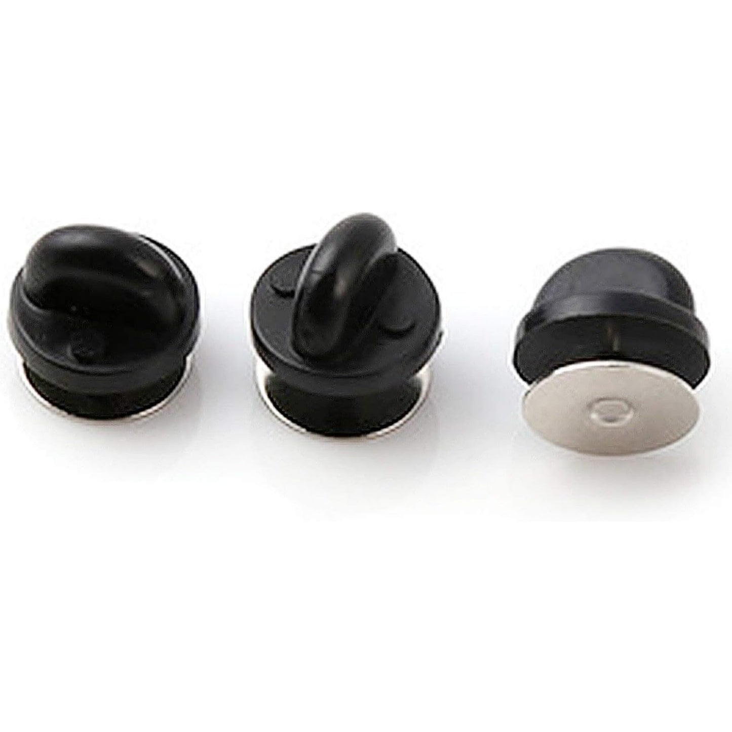 200pcs PVC Rubber Pin Backs/Pin Keepers for Tie Tack/Lapel Pin (Black Color)